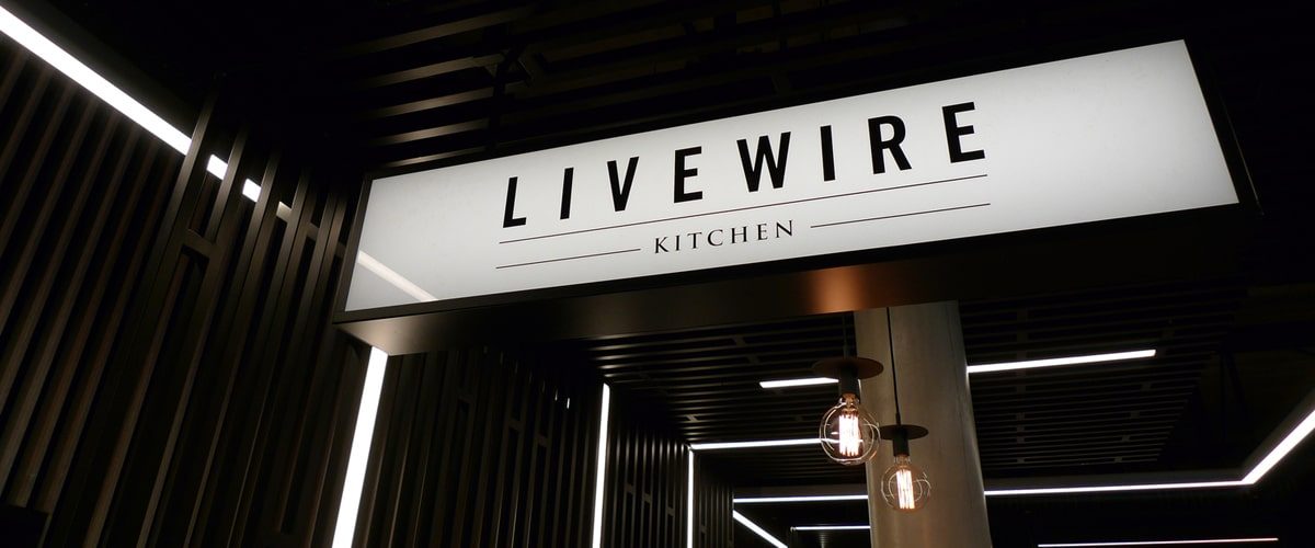 Livewire Kitchen signage
